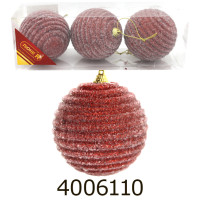 Кулі новорічні 92040-PN 8см 3шт (120) ПІОНЕR 92040-PN