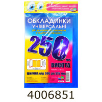 Обкладинка для підр. універс. регульовані по ширині200мкм висотою 250мм. н-р 3шт (10/200) 6.250/6.250.3