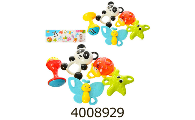 Брязкальце ручне 2 вида 5шт. в кульку від 7см (60/120) 2805