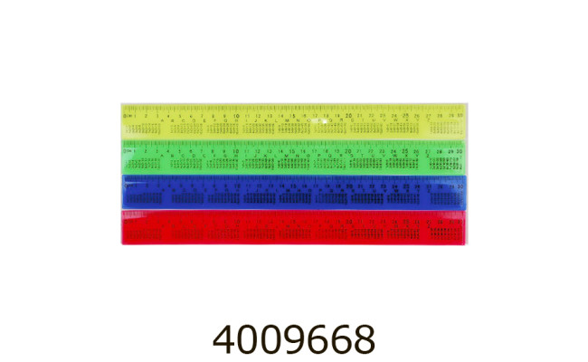 Лінійка пласт. 30см з табл.множ. (16498-30) (12/48) 725226B