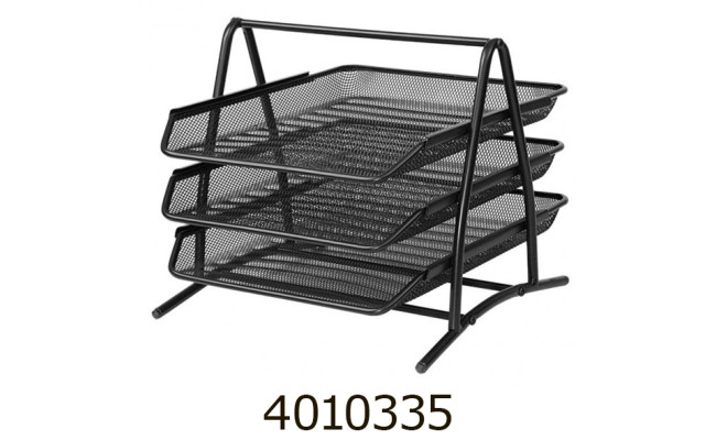 Лоток гориз. збірний 3 відд. метал чорний 