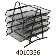 Лоток гориз. збірний 4 відд. метал чорний 