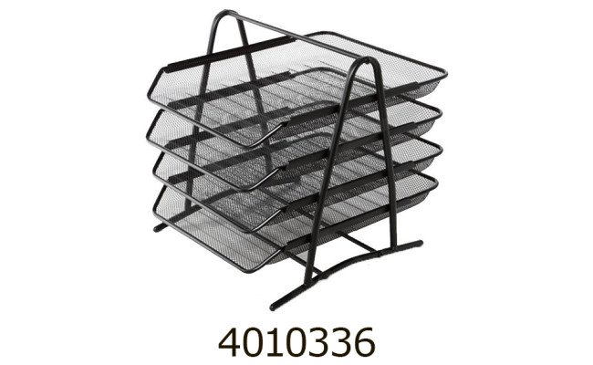 Лоток гориз. збірний 4 відд. метал чорний 