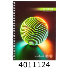Блокнот на спір. збоку А5 80 арк. картон.обкл. кл. BUROMAX 