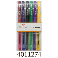 Ручка кульк. в наборі 6шт. Tianjiao 1мм (TY501P-6 ) (24) 713079В