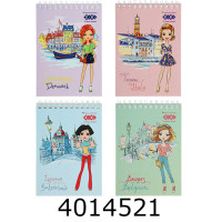 Блокнот на спір. зверху А6 40 арк. картон. обкл. KIDS Line Блокнот на спір. зверху А6 40 арк. картон. обкл. KIDS Line