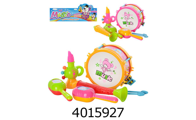 Муз. Інструменти барабан дудка маракаси в кульку 2 кольори (48/96) 9098