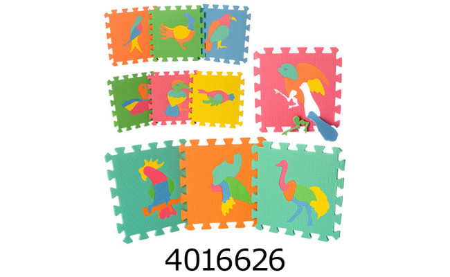Килимок дитячий пазли Птахи 10дет 29*29*8см (12) M 0387