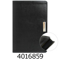 Щоденник А5 дат. 2024р. Buromax SALERNO чорний штуч. шкіра (20) BM.2133-01