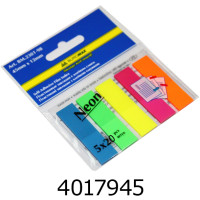Стікери - закладки Buromax NEON 45x12мм 5х20арк. пласт. асорті (48/576) BM.2301-98 Стікери - закладки Buromax NEON 45x12мм 5х20арк. пласт. асорті (48/576) BM.2301-98