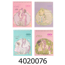 Блокнот на спір. зверху А6 40 арк. картон. обкл. KIDS Line 