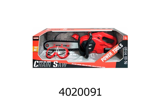 Набір інструментів в коробці Бензопила на батар. + окуляри + навушники 48*17*18см (6/12) KY1068-19