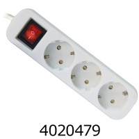 Подовжувач мереж. 18м 3 розетки з вимикачем Defender white L318 992210