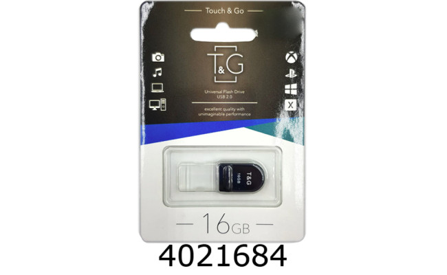 Flash USB 16Gb T&G 010 Shorty series 2.0 mini black T&G