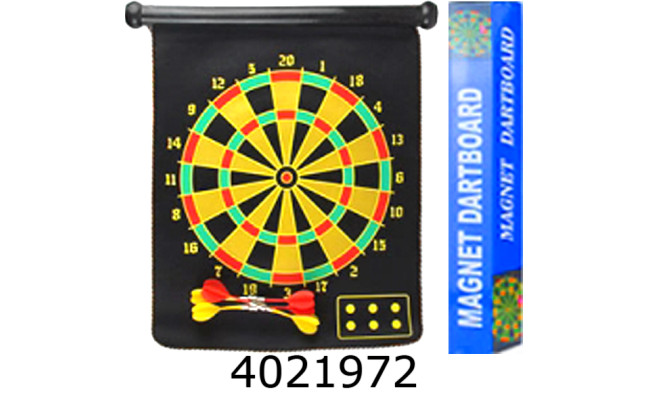 Дартс магнітний 35*30 см в коробці двостор. тканний 9-507 (25090) 100781