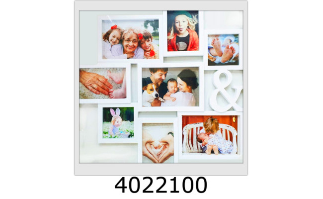 Фоторамка пластик 10*15см Коллаж 8 рамок білий (36) YY1616