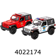 Машинка метал. Kinsmart Jeep Wrangler Police/Firefighter (24/96) 5412WPR