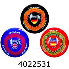 Мяч футб. прес-кожа №5 PVC 300-320гр 3 види (30) EV 3283