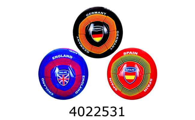 Мяч футб. прес-кожа №5 PVC 300-320гр 3 види (30) EV 3283