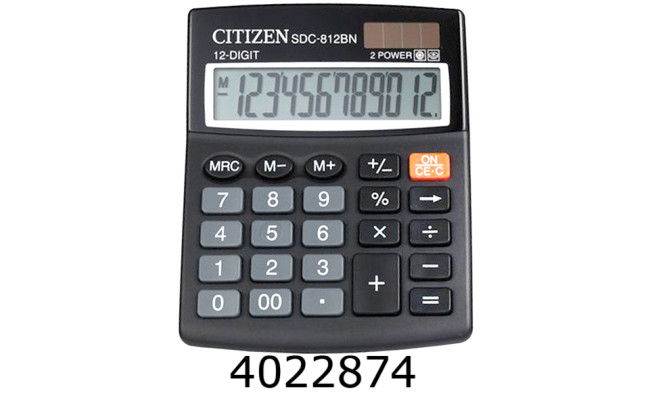Калькулятор CITIZEN SDC-812NR 12 розрядів 237401332