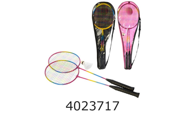 Бадмінтон металевий в чохлі 2 ракетки + воланчик райдуга 62*22*5см (50) MS 0754-1
