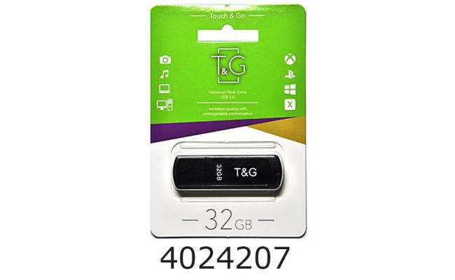 Flash USB 32Gb T&G 011 Classic 2.0 Black T&G