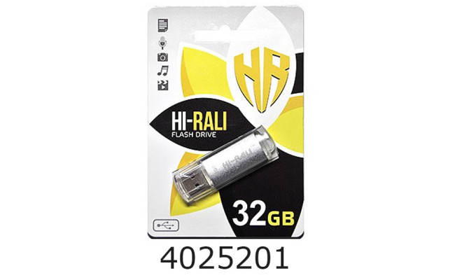 Flash USB 32Gb Rocket 2.0 silver Hi-Rali