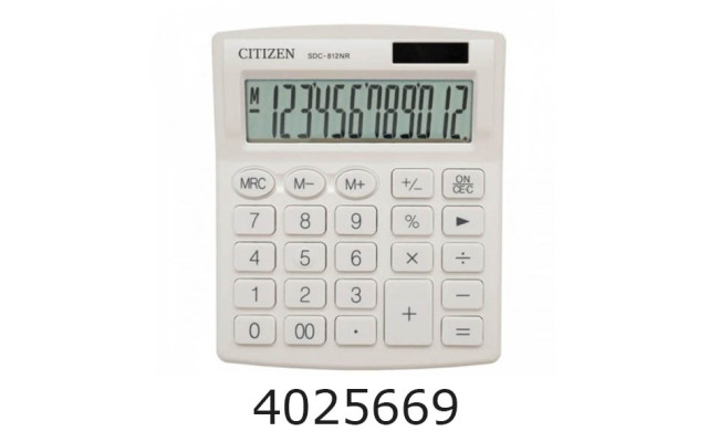 Калькулятор CITIZEN SDC-812NRWHE-white 12 розрядів 8737