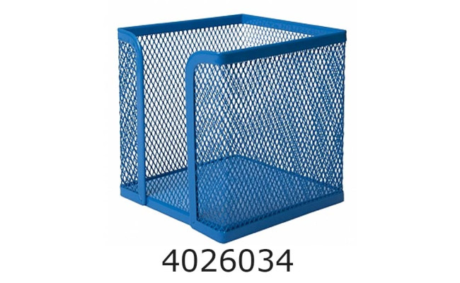 Бокс для паперу Buromax 10*10*10см метал. синій (12) BM.6215-02