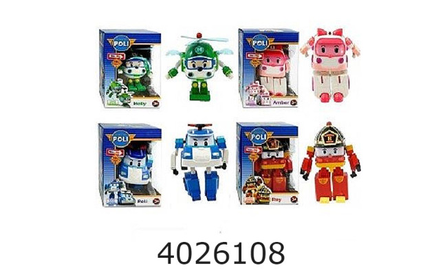 Трансформер Robocar Poli в коробці 4 види 11*10*15cм  (54/108) 83608