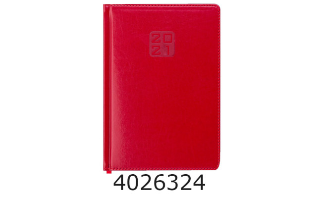 Щоденник А5 дат. 2026р. Buromax BRAVO червоний штуч. шкіра поролон (20) BM.2112-05