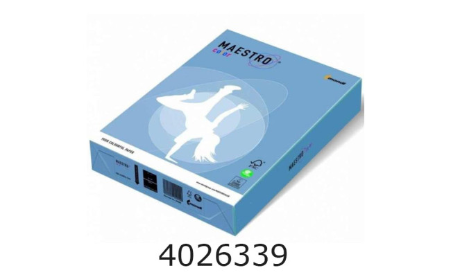 Папір кольор. А4 160г/м2 250 арк. інтенс.IQ АB48 cиній AB48