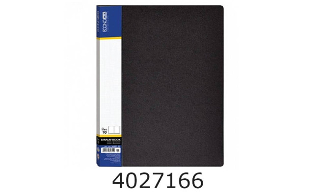 Папка з 10 файлами Economix чорна (6/24) E30601-1