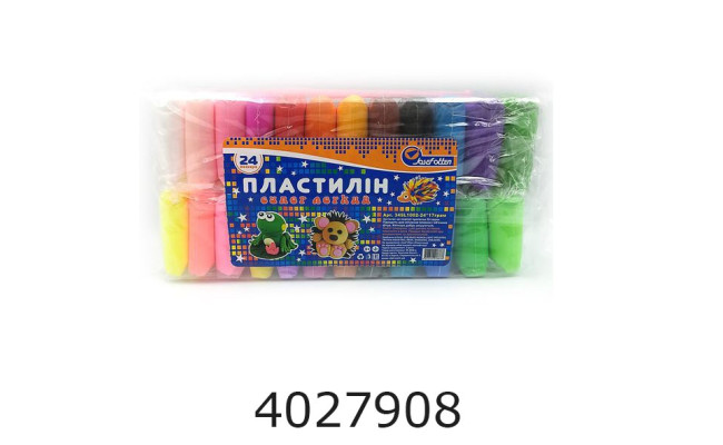 Пластилін повітряний 24 кол. * 15g + стеки (34SL7720-24) (96) 747328В