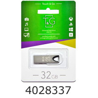 Flash USB 32Gb T&G 117 2.0 Metal Silver T&G