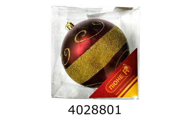 Кулі новорічні 10см 1шт