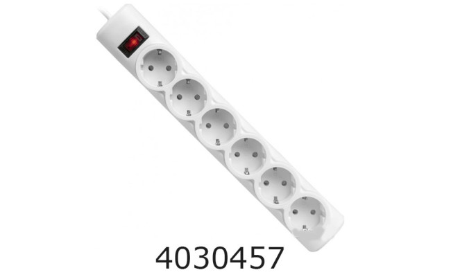 Подовжувач мереж. фільтр Defender S450 5.0m 4роз. з виключат white (99239/992390) 992270