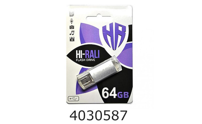 Flash USB 64Gb Rocket 2.0 silver Hi-Rali