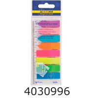 Стікери - закладки Buromax  NEON 45x12мм+42x12мм, 8х25арк., асорті BM.2307-98