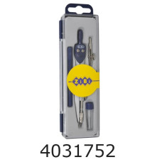 Готовальня 4 предм. ZiBi BASIS темно-синя (20) ZB.5303BS-03