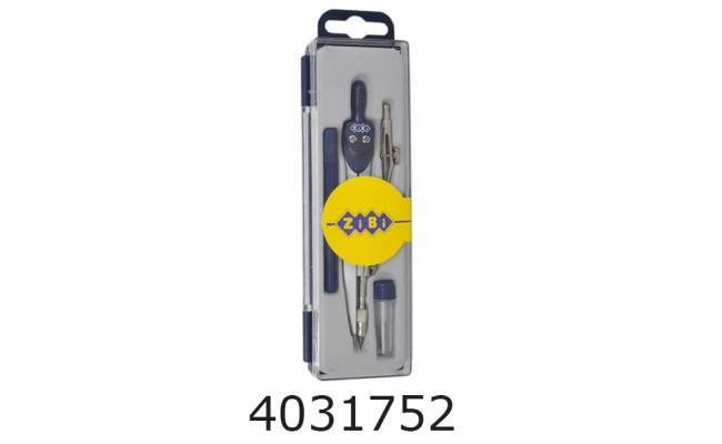 Готовальня 4 предм. ZiBi BASIS темно-синя (20) ZB.5303BS-03