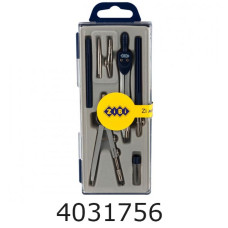 Готовальня 7 предм. ZiBi BASIS темно-синя (12) ZB.5306BS-03