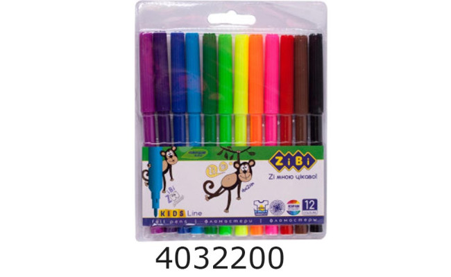 Фломастери ZiBi 12 кол. (24/144) ZB.2802