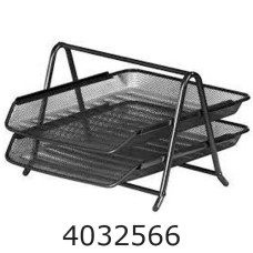 Лоток гориз. збірний 2 відд. метал чорний BM.6250-01