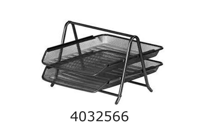 Лоток гориз. збірний 2 відд. метал чорний BM.6250-01