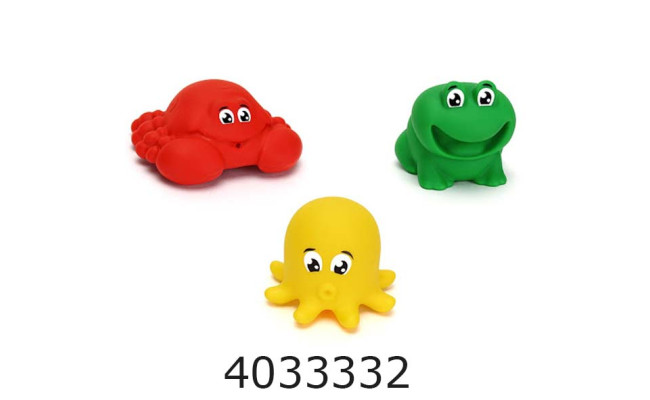 Іграшка для купання Тваринки бризкалки 3шт ТехноК (20) 7471