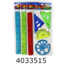 Набір лінійок силікон. 5 предм.2угольніка+2транспортира+лінійка 30см(DSCN1614)(12) 1614DSCN