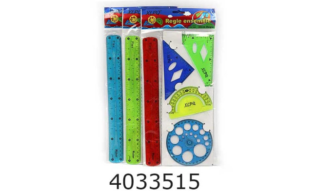 Набір лінійок силікон. 5 предм.2угольніка+2транспортира+лінійка 30см(DSCN1614)(12) 1614DSCN