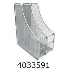 Лоток вертик. збірний 2 відд. метал срібний MG-2537-S 2537-S