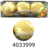 Кулі новорічні 8см 3шт ПІОНЕR (96) 92724-PN Кулі новорічні 8см 3шт ПІОНЕR (96) 92724-PN